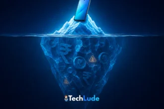 The hidden costs of buying a cheap smartphone — iceberg showing hidden costs beneath a cheap phone