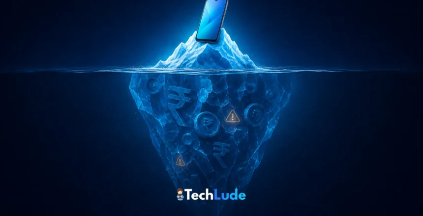 The hidden costs of buying a cheap smartphone — iceberg showing hidden costs beneath a cheap phone
