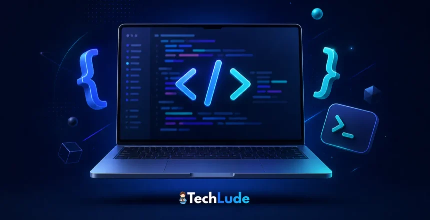 What makes a laptop good for coding — developer laptop with a code editor